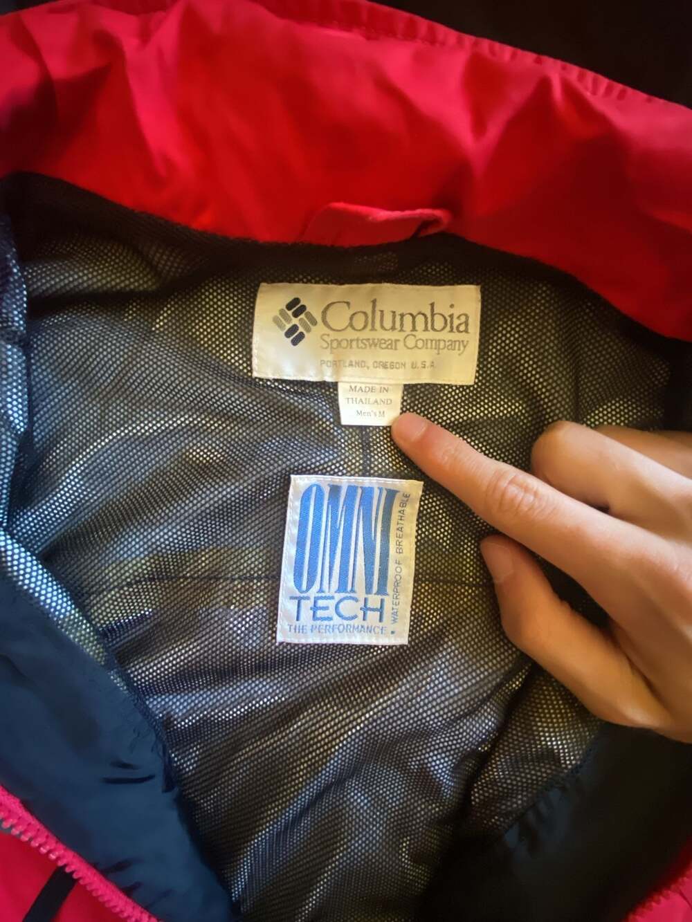Vintage Columbia Omni-Tech Colorblock Hooded Jacket Men's Size M - Picture 4 of 6